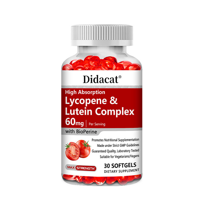 Lycopene & Lutein Complex 60mg, Supports Prostate, Heart & Eye Health