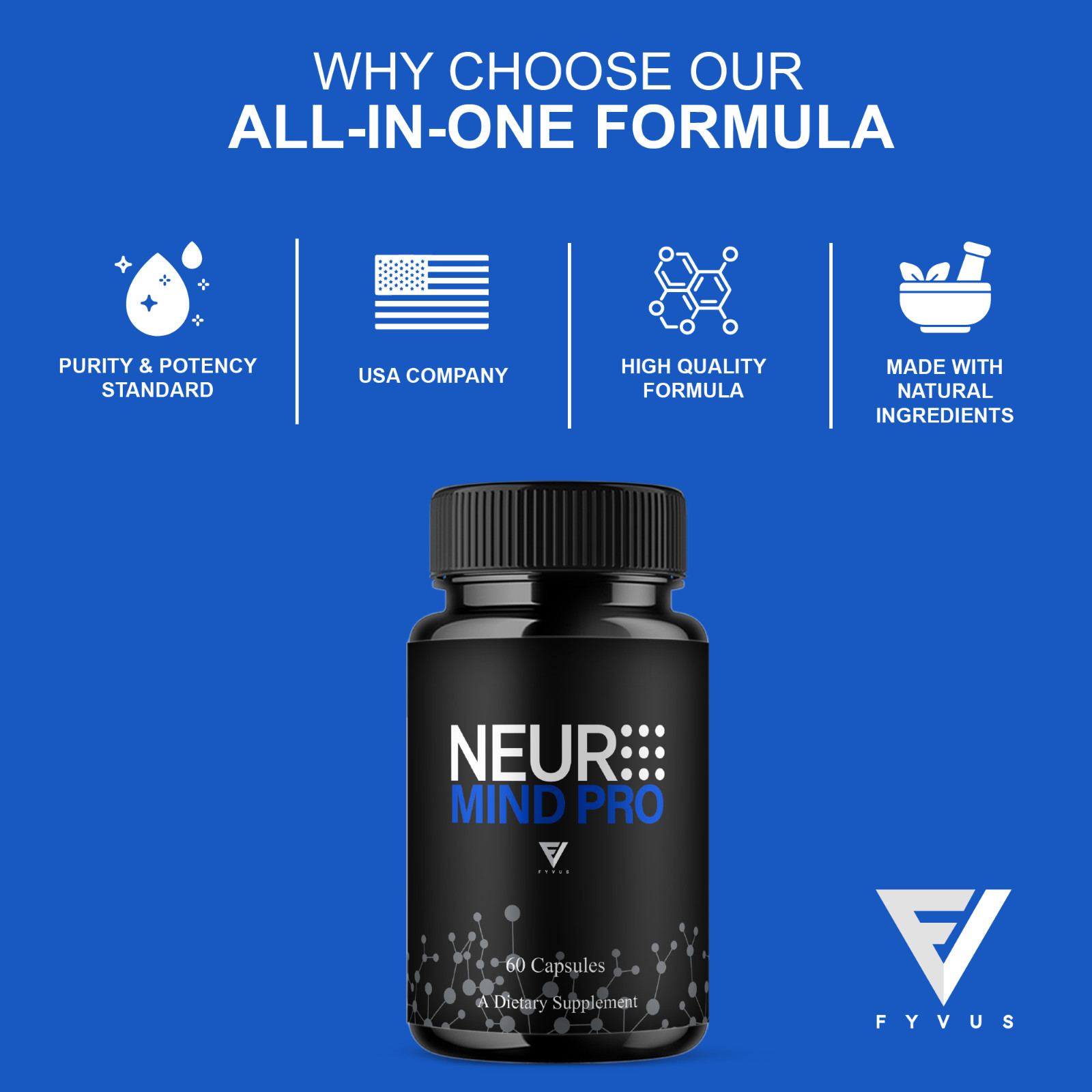 (5 Pack) Neuro Mind Pro Pills, NeuroMindPro Brain Health Formula (300 Capsules)
