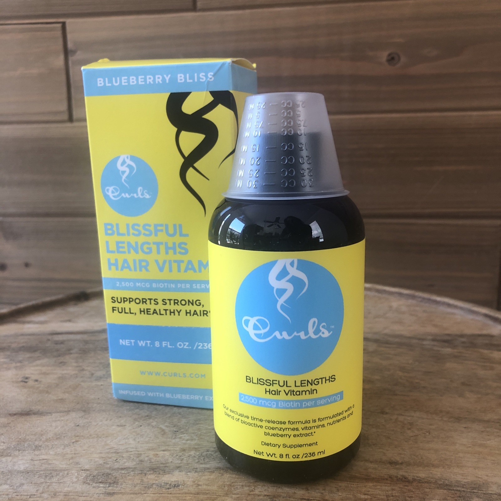 Curls Blissful Lengths Liquid Hair Growth Vitamin, Blueberry Flavor, 8 Oz