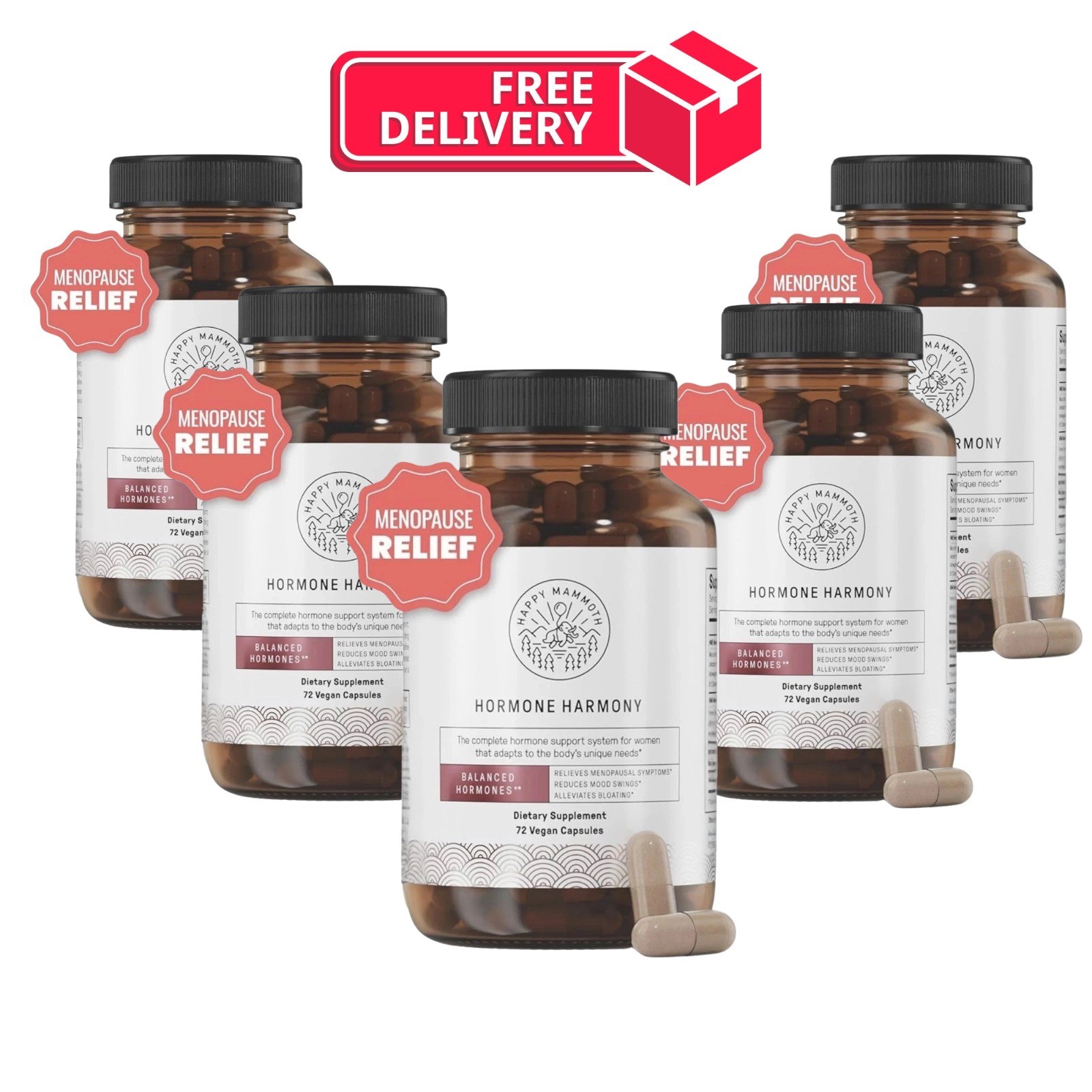 5 Mood Hormone Pack Organic Hormonal Support Harmony Sleep Women