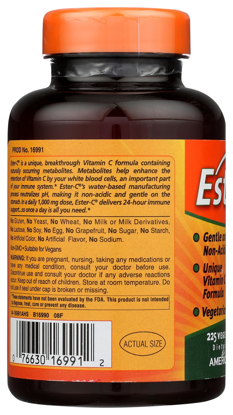 American Health Ester-C 500 Mg Vitamin C Immune Support Supplement 1 Pack