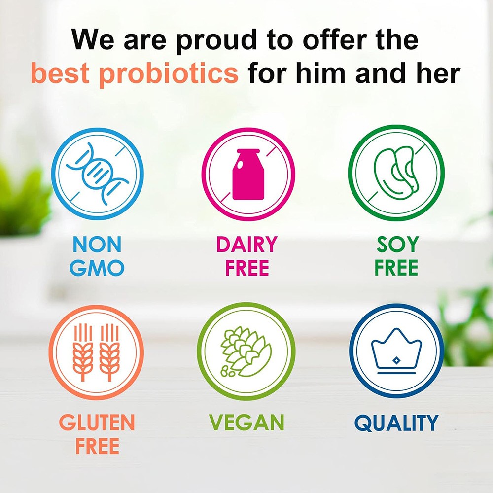 Probiotics 120 Billion CFUs 18 Strains 3 Prebiotics Digestive Enzymes For Unisex