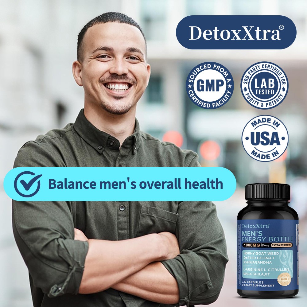 Men’S Energy Bottle Capsule Improve Physical Vitality Energy Levels 30-120 Pills