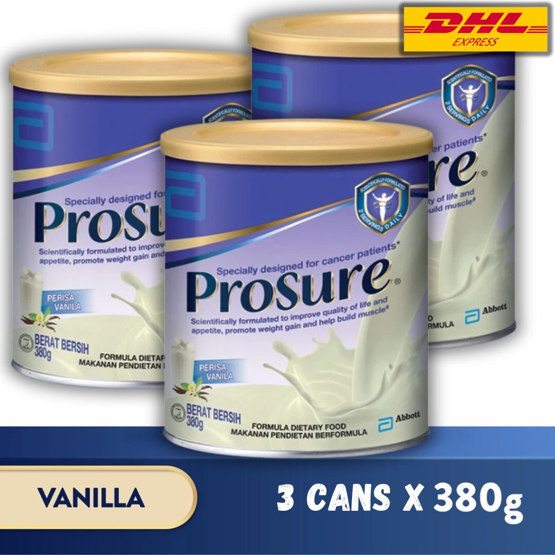 4 X Abbott Pro sure Milk (High Protein, Prebiotic & EPA) 380g FAST SHIPPING DHL