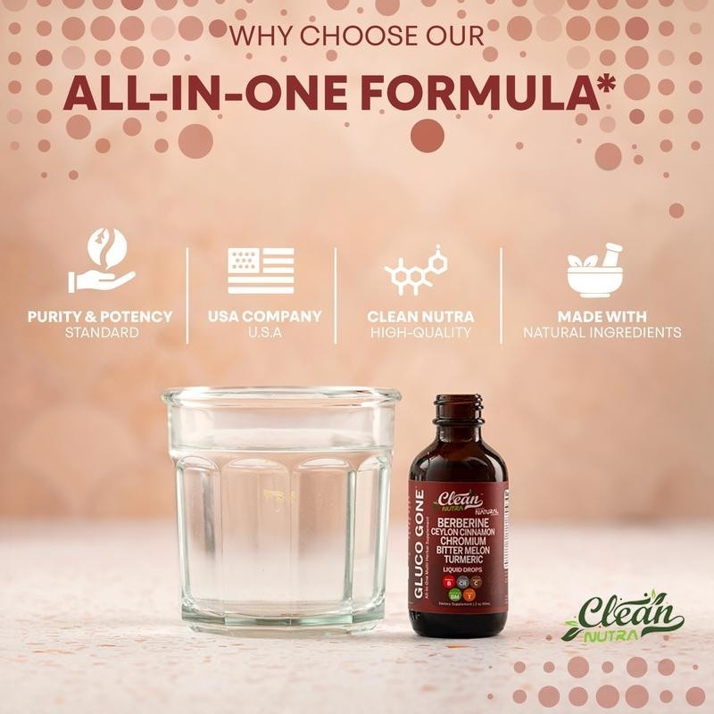 NEW Organic Ceylon Cinnamon Berberine Liquid DropsSupplement with Bitter Melon