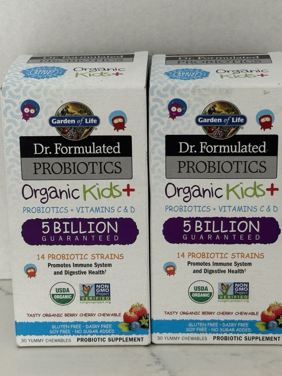 30*Garden of Life Dr. Formulated Probiotic Organic Kids+ 5 Billion CFU 14Strains
