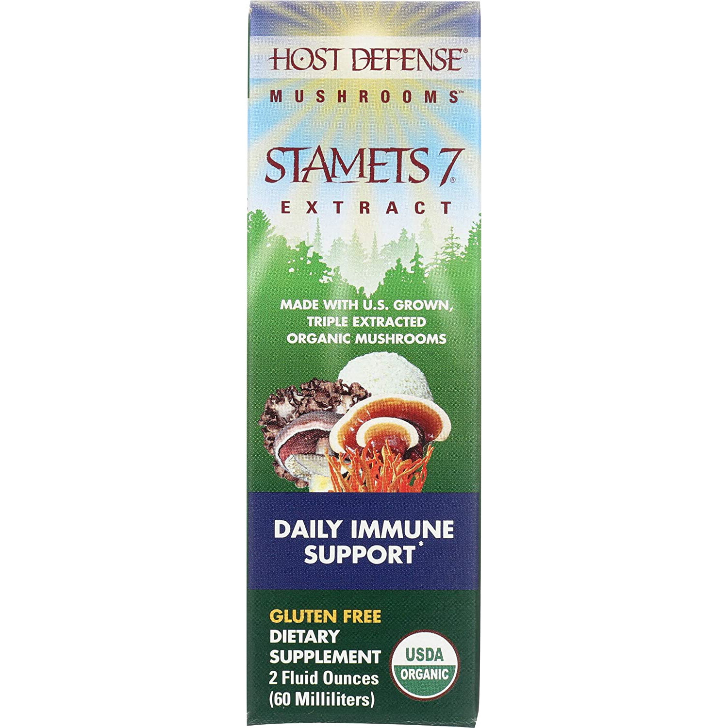 Host Defense Organic Stamets 7 Extract, 60 servings, 2 Ounce