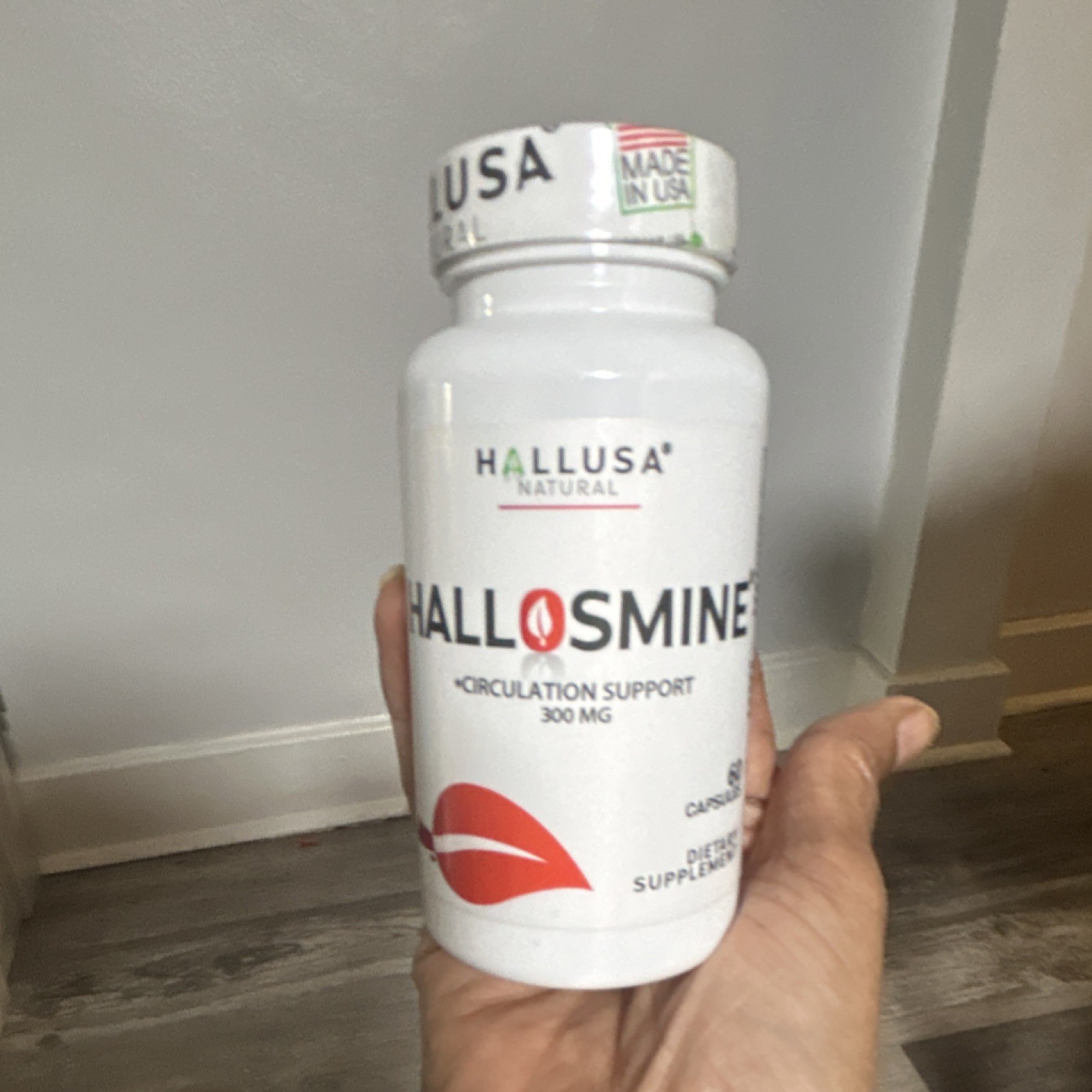 Hallusa Natural Hallosmine Circulation Support 300mg 60 Capsules Diosmin USA