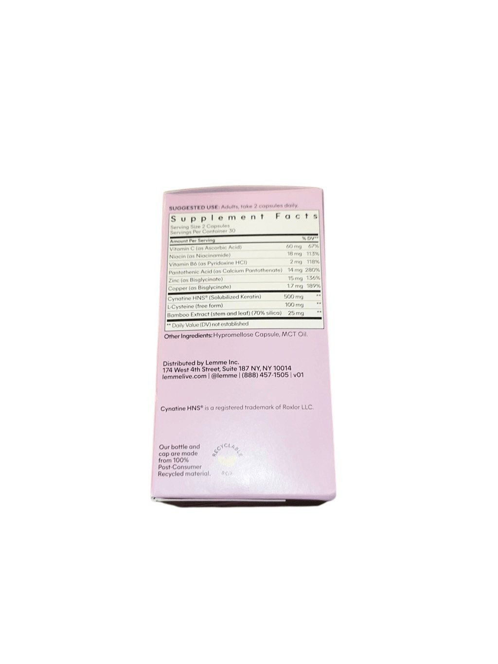 Lemme Grow Hair Growth & Anti Shedding 60 Capsules vitamins keratin thick hair