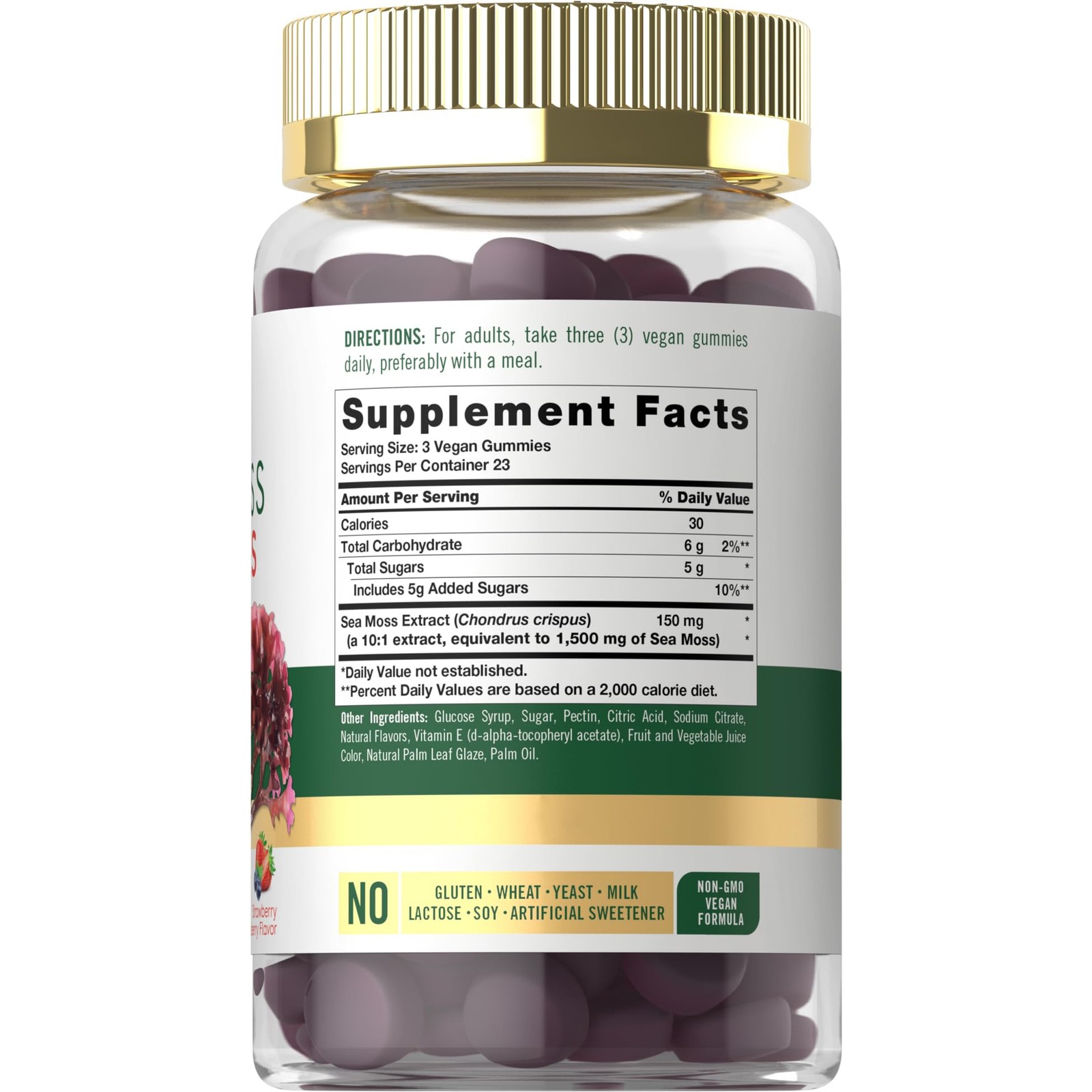 Carlyle Sea Moss Gummies | 70 Count | for Men and Women | Strawberry Blueberry F
