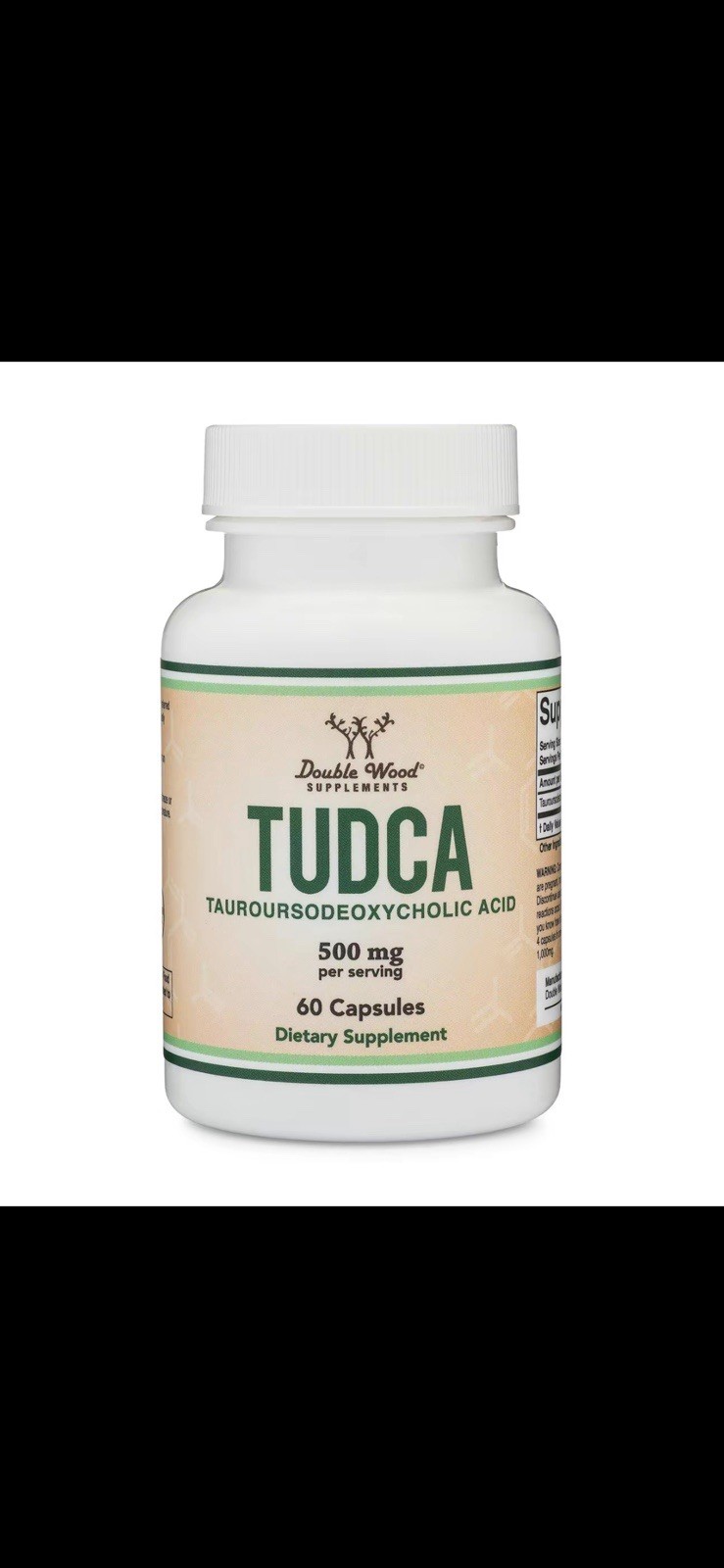 Double Wood Supplements TUDCA 500mg Liver Health 60 Capsules Exp 03/2028