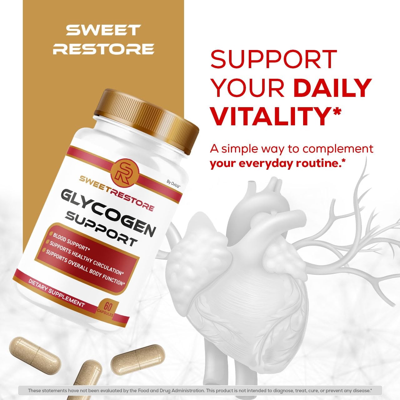 (2 Pack) Sweet Restore Glycogen Support – Official 60 Count (Pack of 2)