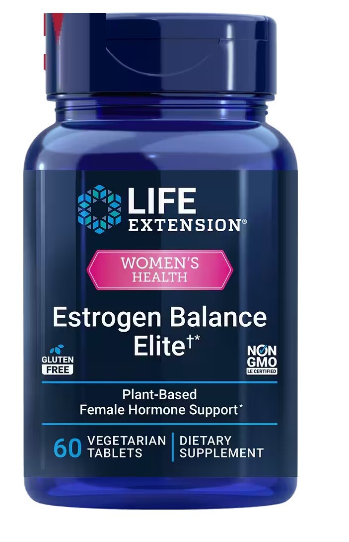 Life Extension Estrogen Balance Elite 60tabs Fenugreek/Cohosh/Vitex NonGMO