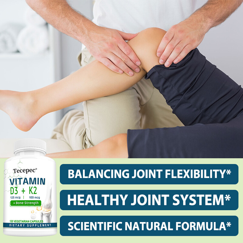 Vitamin K2 (100mcg) + Vitamin D3 (5000 IU) 30/60/120 Softgels – Gluten Free