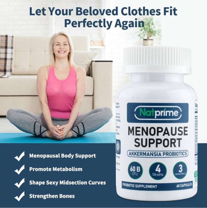 Natprime Menopause Supplement for Women 60 Billion CFU Akkermansia Probiotic 3PK