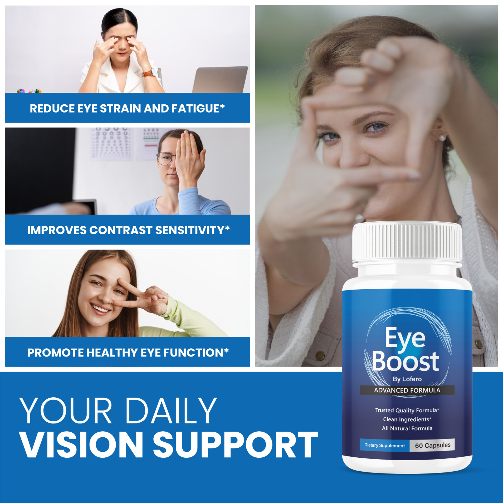 (3 Pack) Eye Boost Capsules, EyeBoost Eye Vision Support Supplement (180ct)