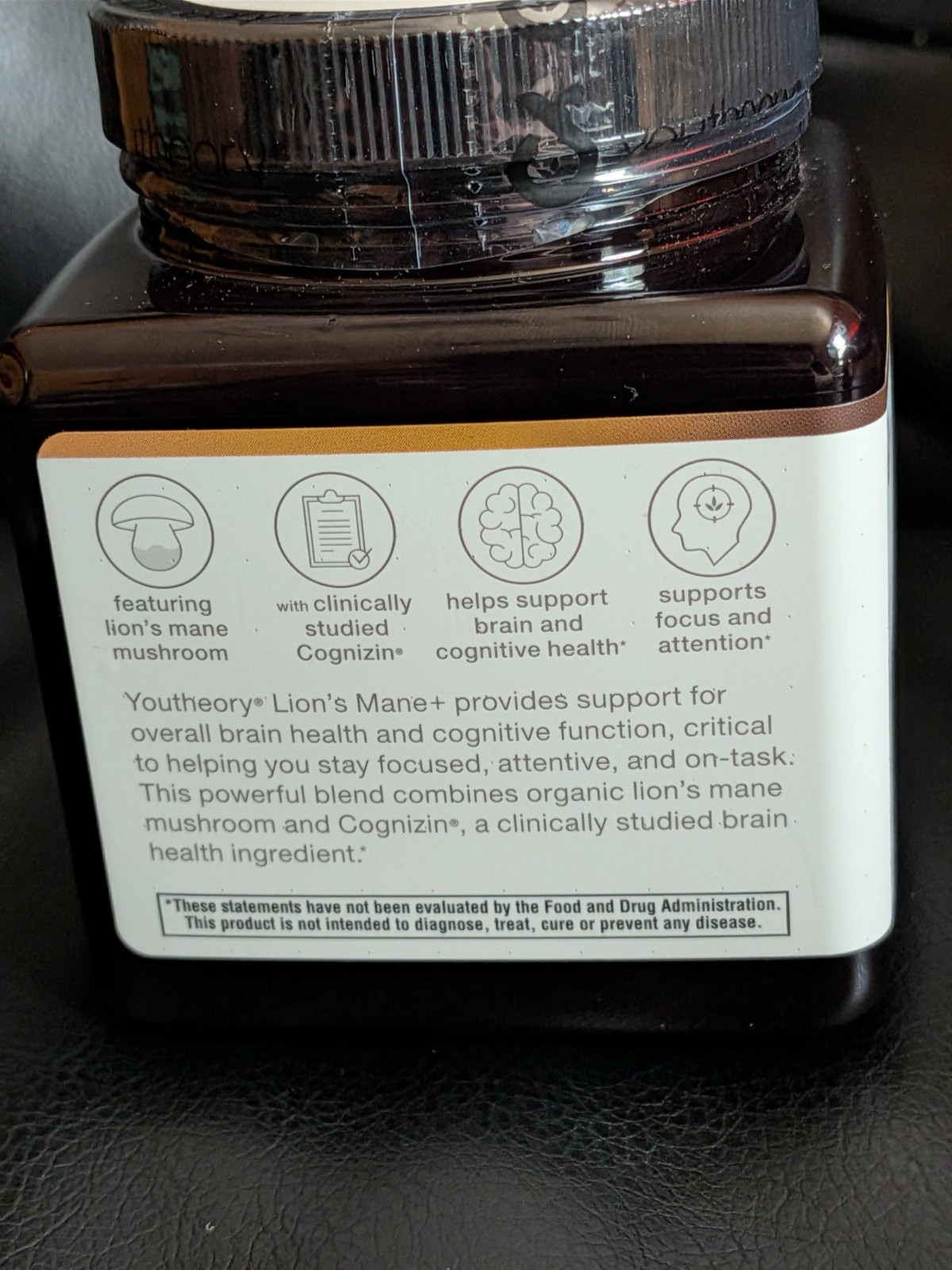 Youtheory Lion’s Mane Mushroom Supplement Memory Cognizin 60 Caps NEW Mar 2027