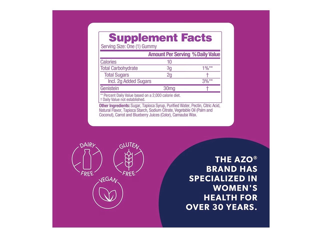 AZO® Daytime Menopause Gummies for Women, 30 Gummies EXP 11/2026