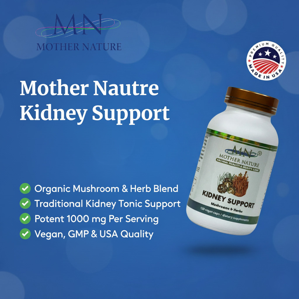 Mother Nature Kidney Support Herbal Supplements – 120 Capsules