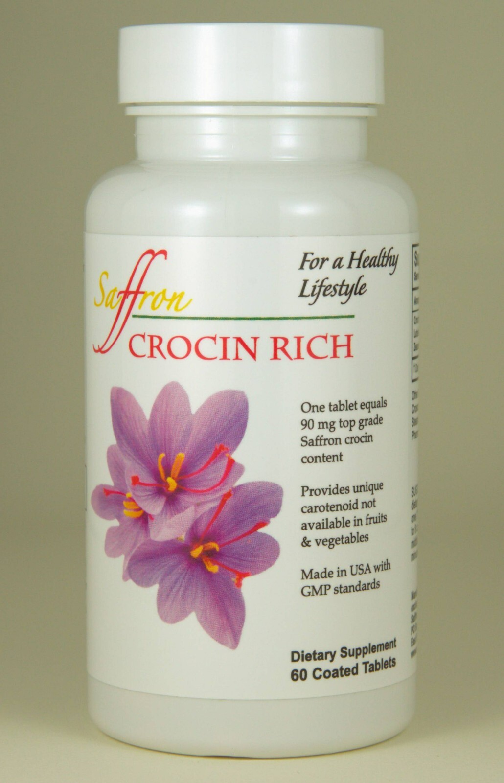 CROCIN RICH – For Visual, Macular and Eye Health – 60ct/bottle for 2 months