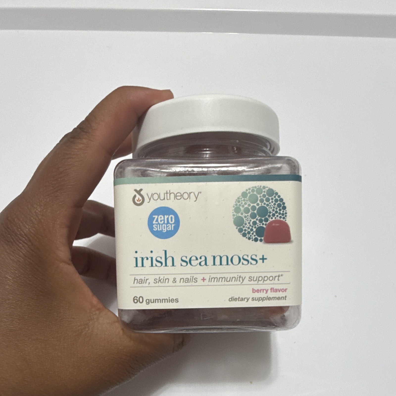 Youtheory Irish Sea Moss+ Gummies Zero Sugar Berry Flavor 60 Gummies Sealed