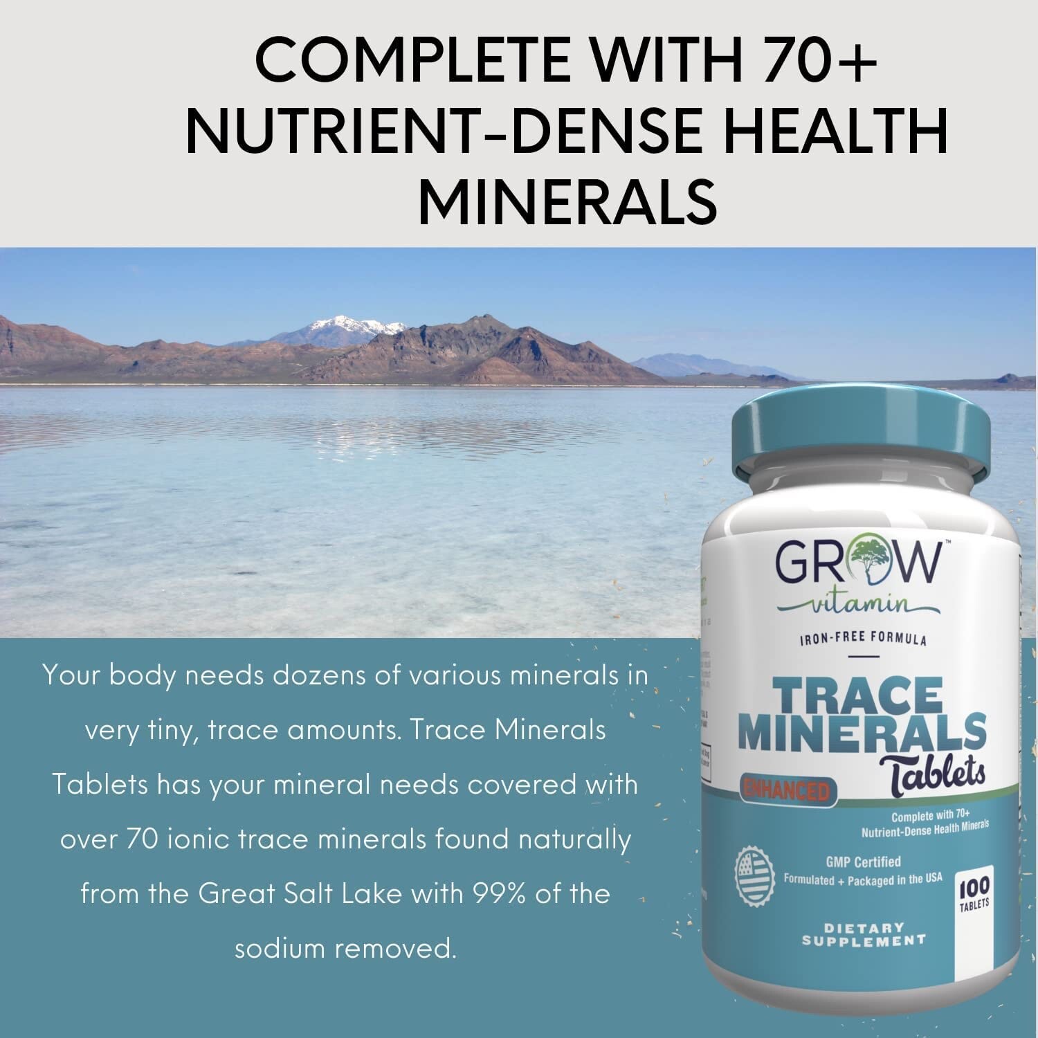 Miracle Multi MEGA Minerals MADE IN USA, NON-GMO, High Potency, 100 TABLETS