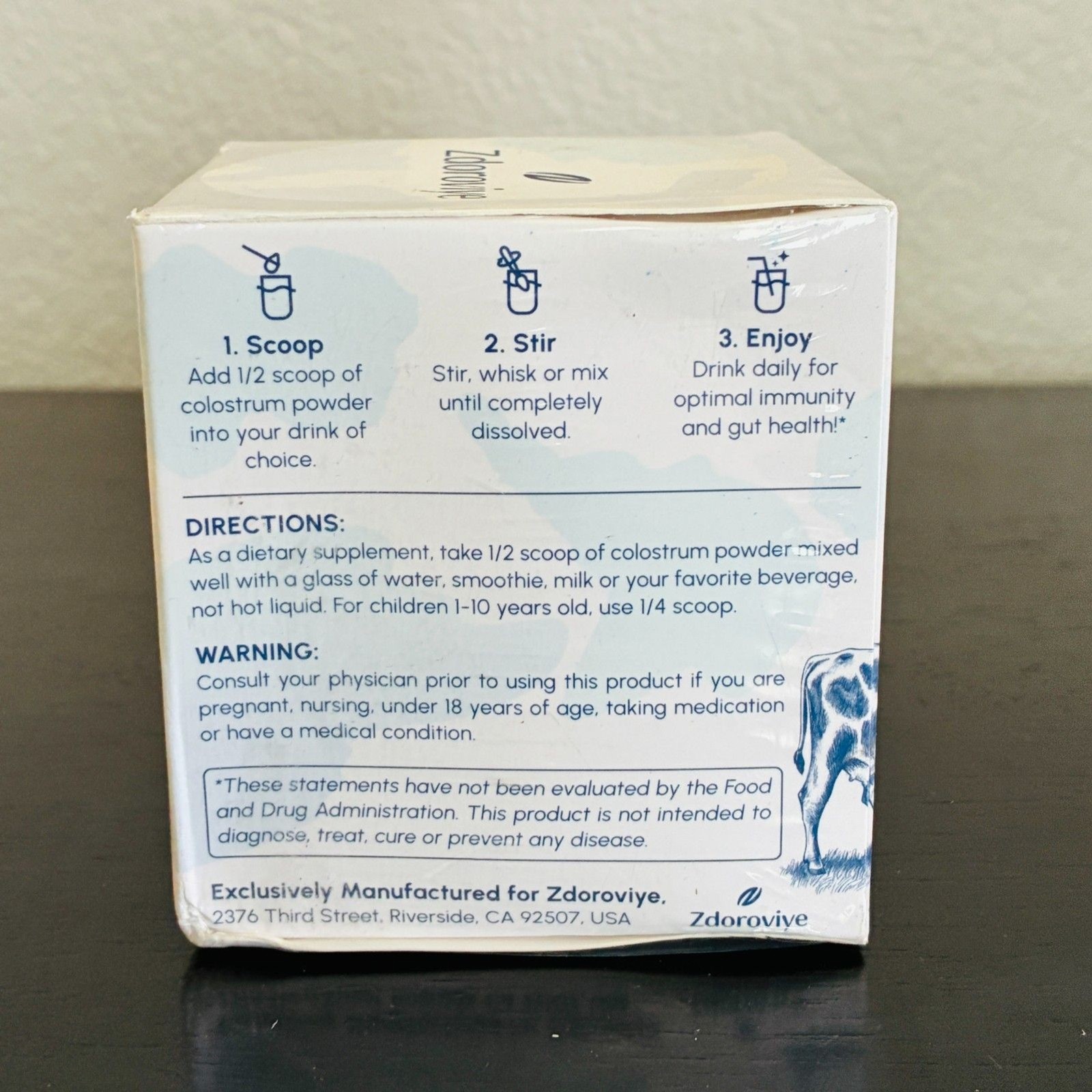 Zdoroviye Liposomal 100% Colostrum 2500mg – 60 Servings