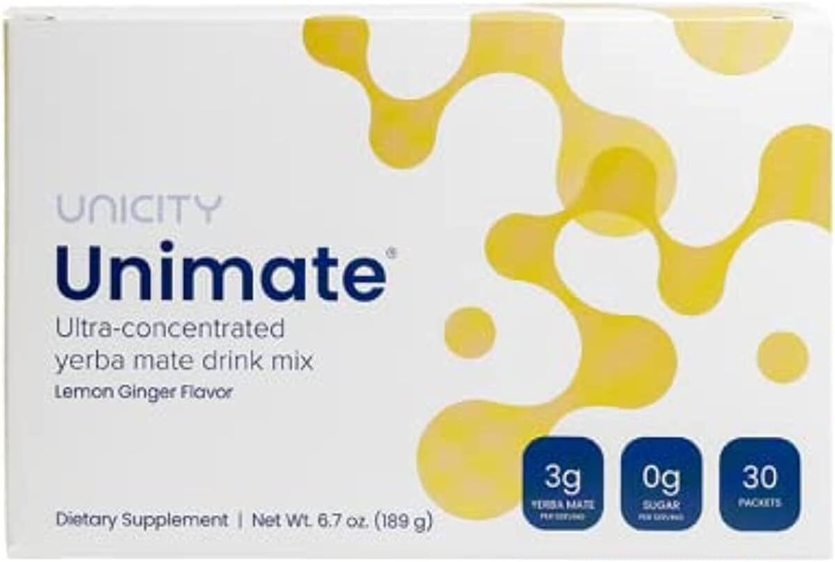 Unicity UNIMATE (Lemon Ginger, 30 Pouches) | Supports overall metabolic health