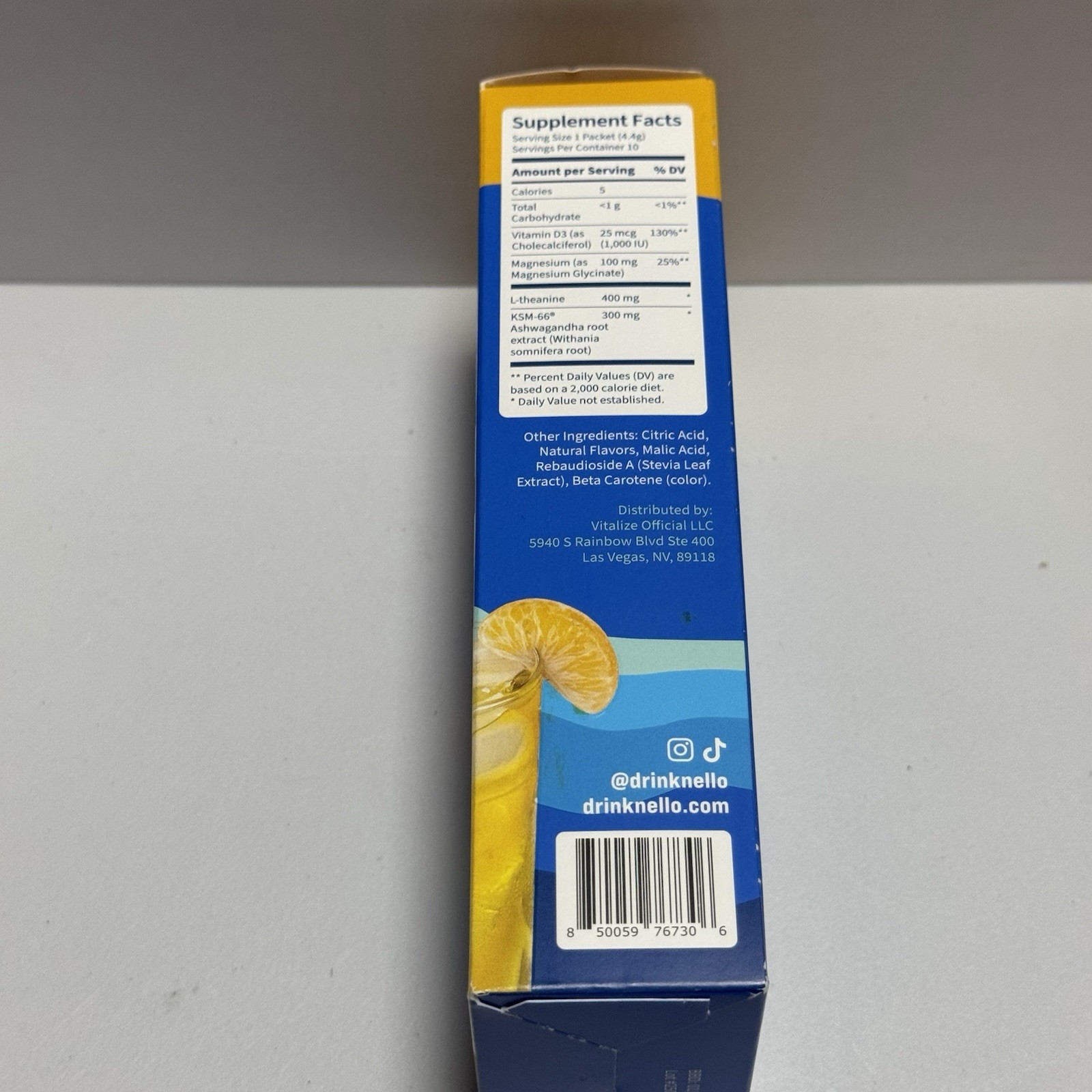3x Nello Supercalm Calming Drink Mix Tropical Tangerine 10 ct per box EXP 1/27