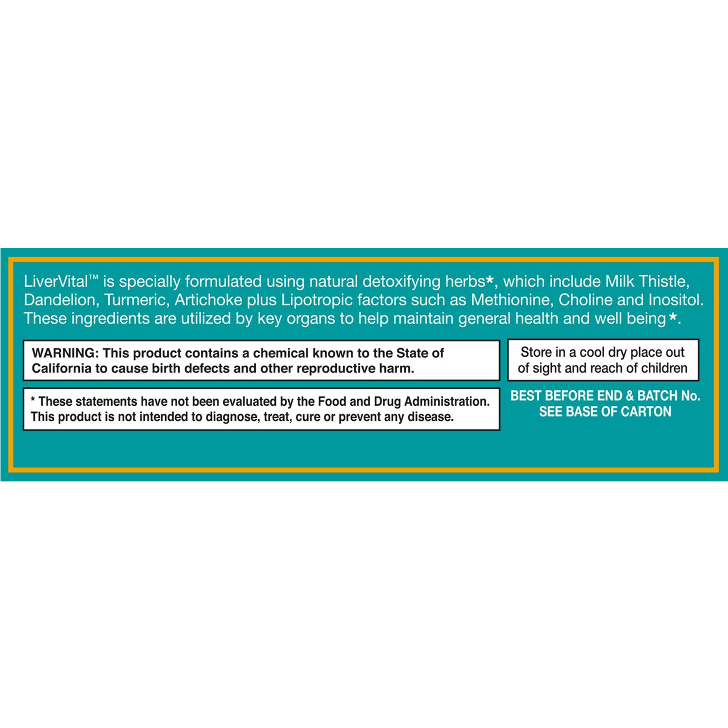 HealthAid, LiverVital, formulated using natural detoxifying herbs, 60 Tablets