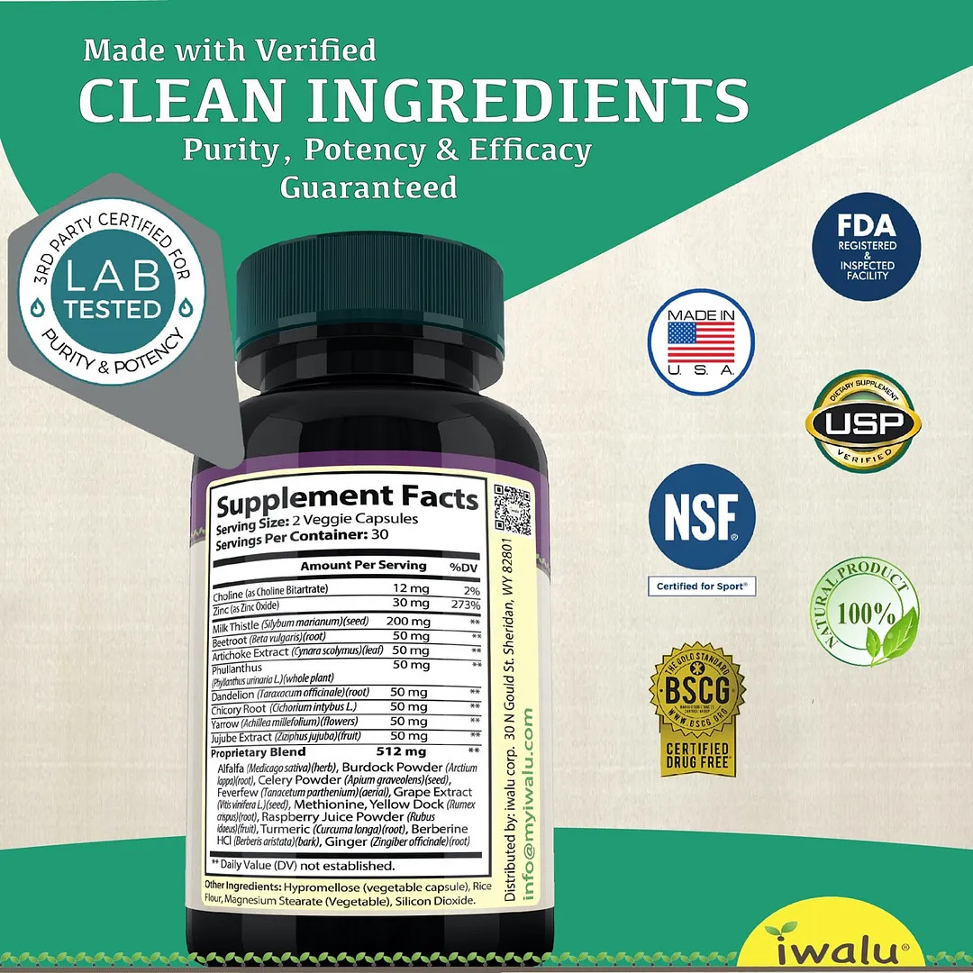 Milk Of Thistle For Liver | Best Supplement Capsule Pill Men Women FREE SHIP