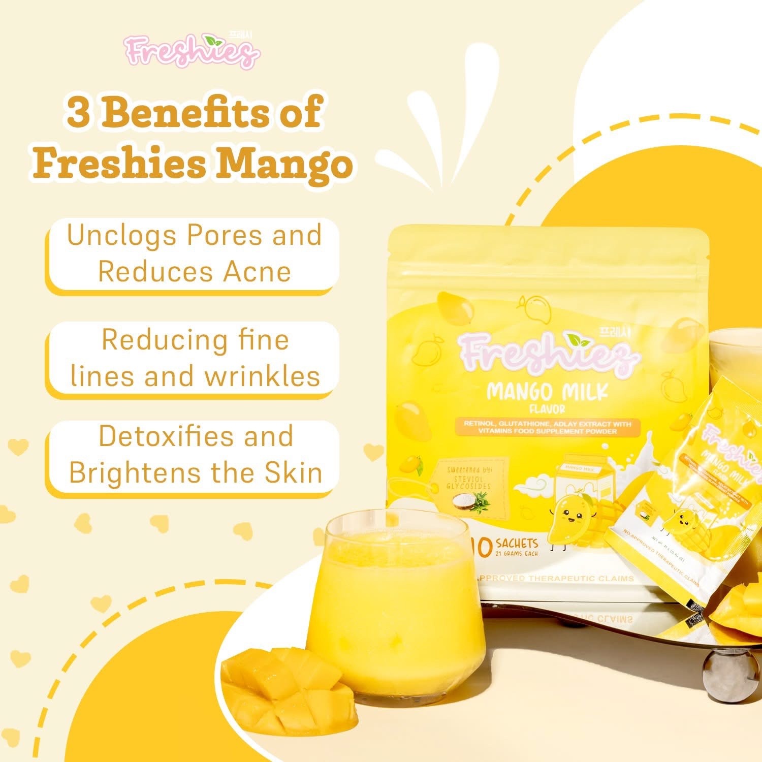 Freshies Mango Milk by Juju Glow 10 sachets x 21g