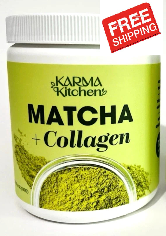 Matcha + Collagen Energy Booster Antioxidants 6 oz. Each New by Karma Kitchen
