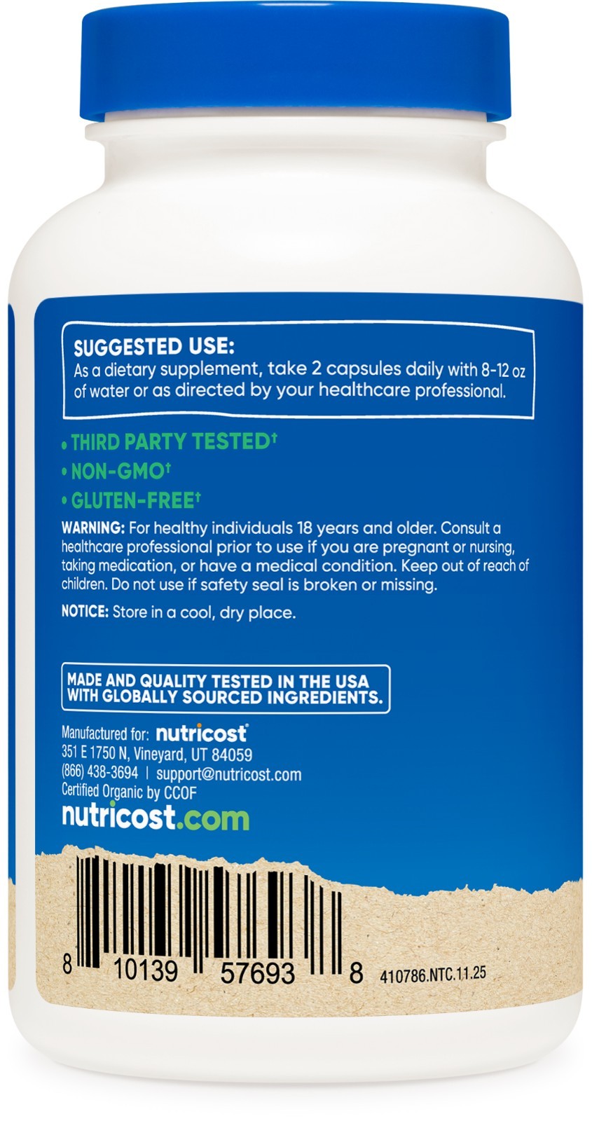 Nutricost Organic Maqui Berry (1,000mg) 120 Capsules – USDA Organic, 60 Servings