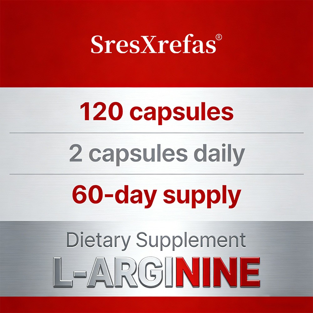 L Arginine Capsules Support Endurance Muscle Health Boost Energy 30-120 Count