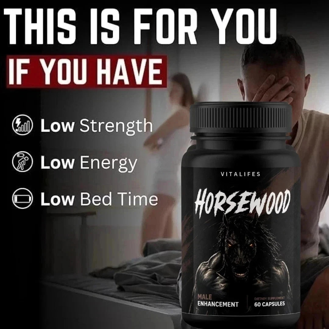(5 Pack) Horsewood Male Support Supplement, Horse Wood Male Pills (60 Capsules)