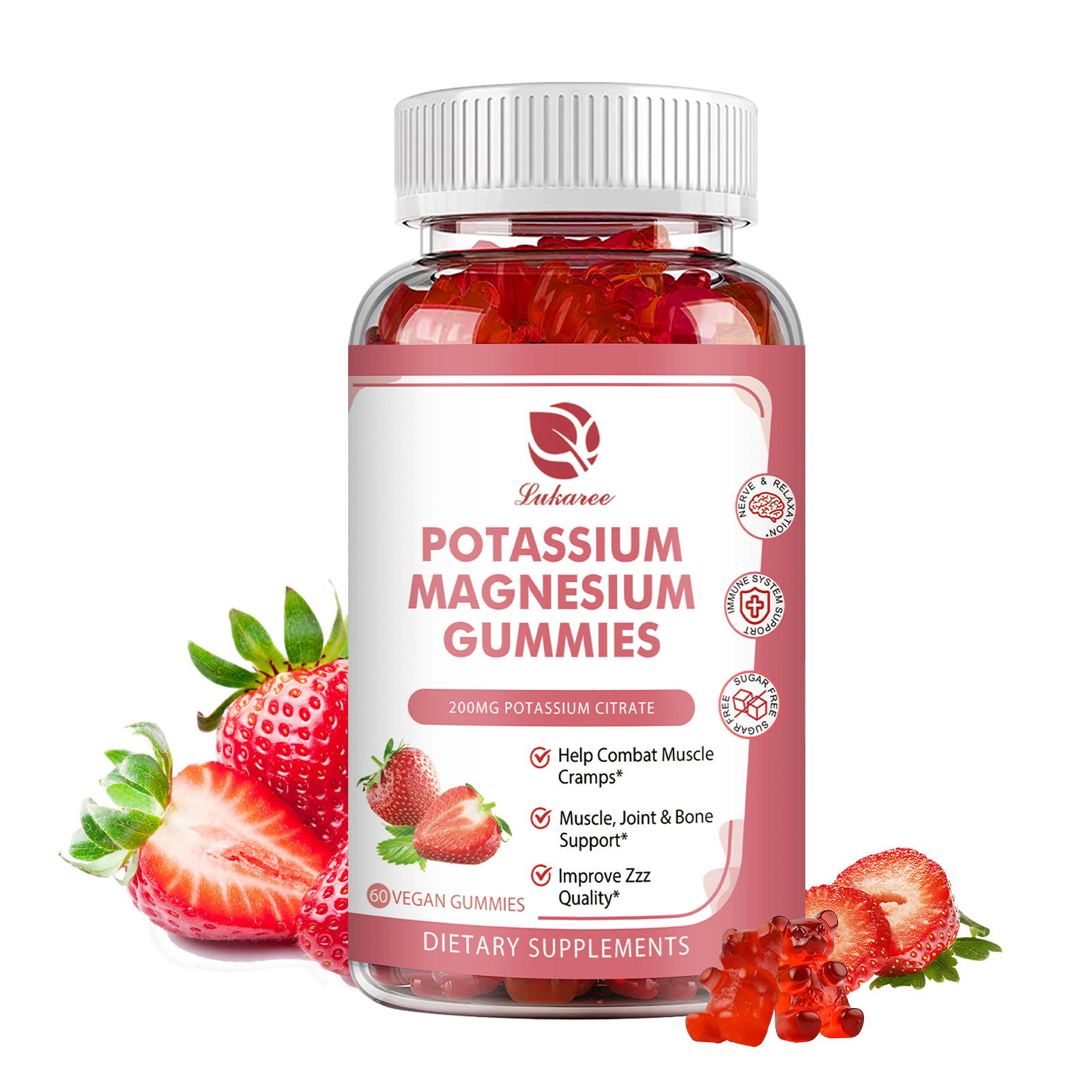 3 Pack Vitamatic Magnesium Citrate Gummies 500mg per Serving – 60 Vegan Gummies