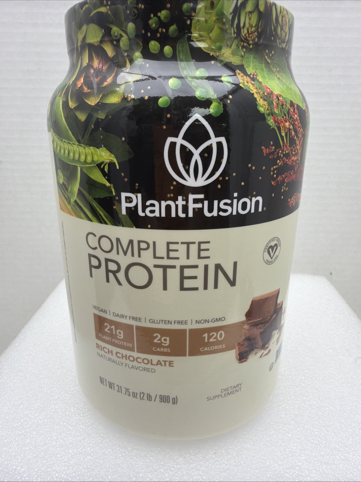 PlantFusion Complete Protein Powder – Rich Chocolate – 2 lb. – Exp 8/2028