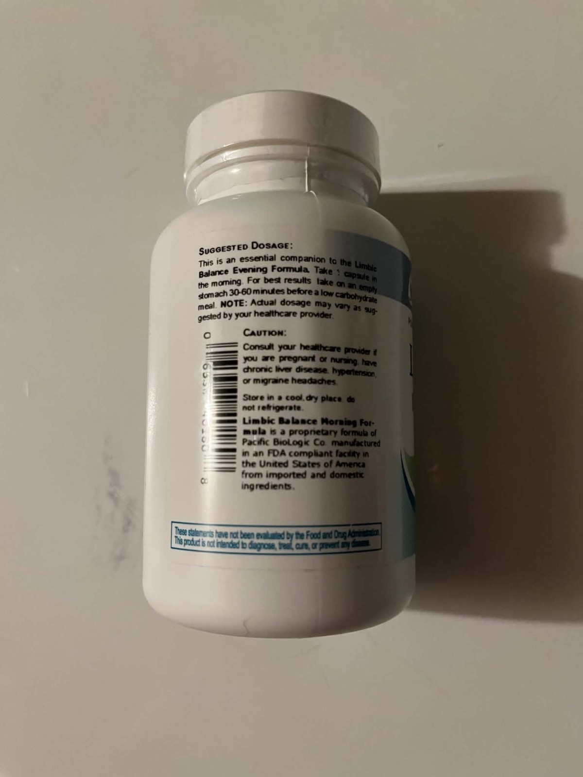 Pacific BioLogic Limbic Balance Morning Formula 580mg 120 Veg Caps