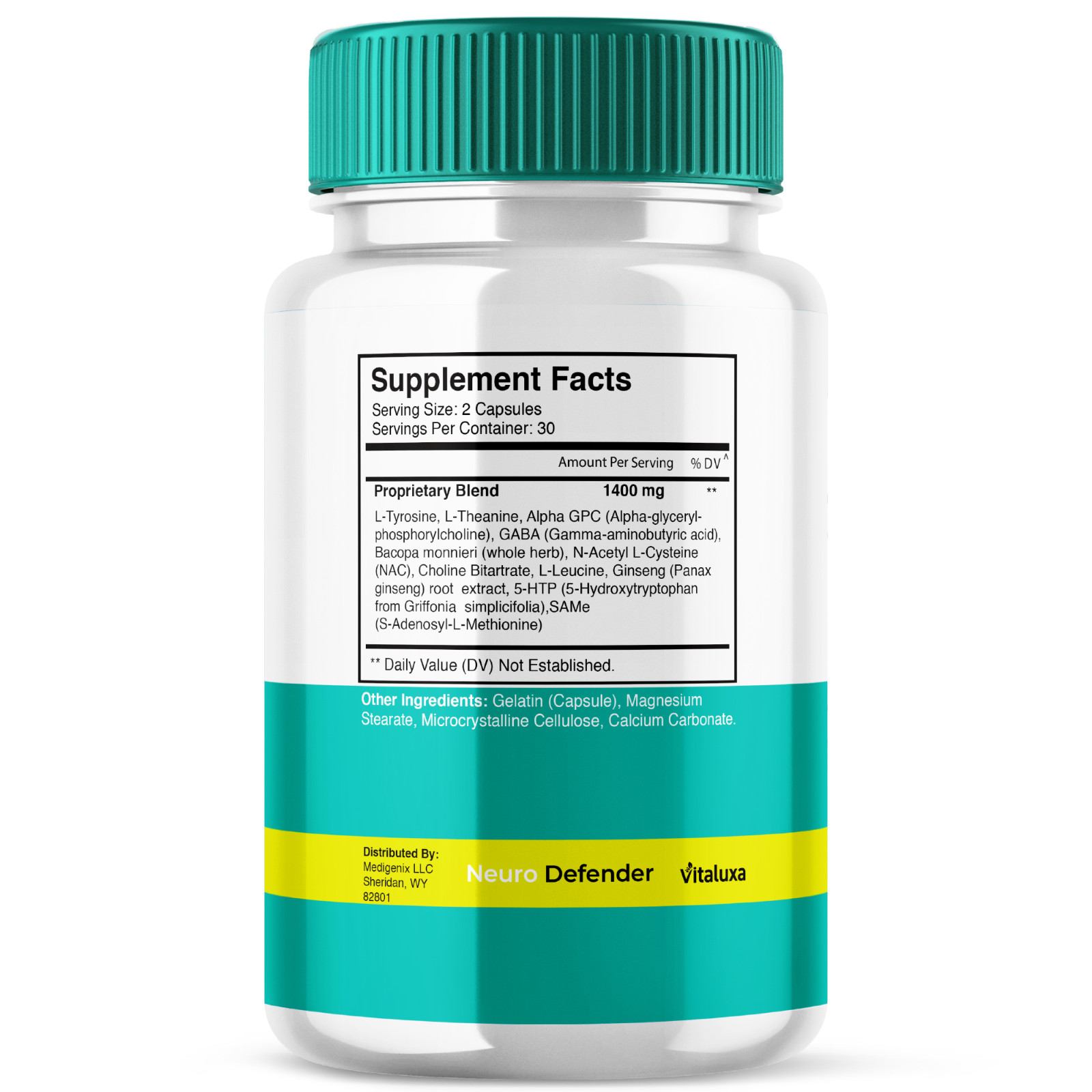 Neuro Defender Cognitive Pills for Enhanced Memory & Brain Support (60 Capsules)
