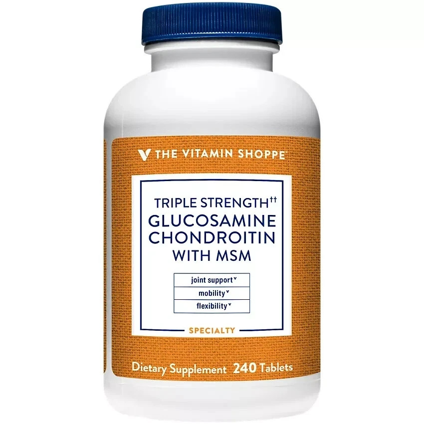 Triple Strength Glucosamine Chondroitin w/ MSM Joint Support 1,500-MG 240-Tablet