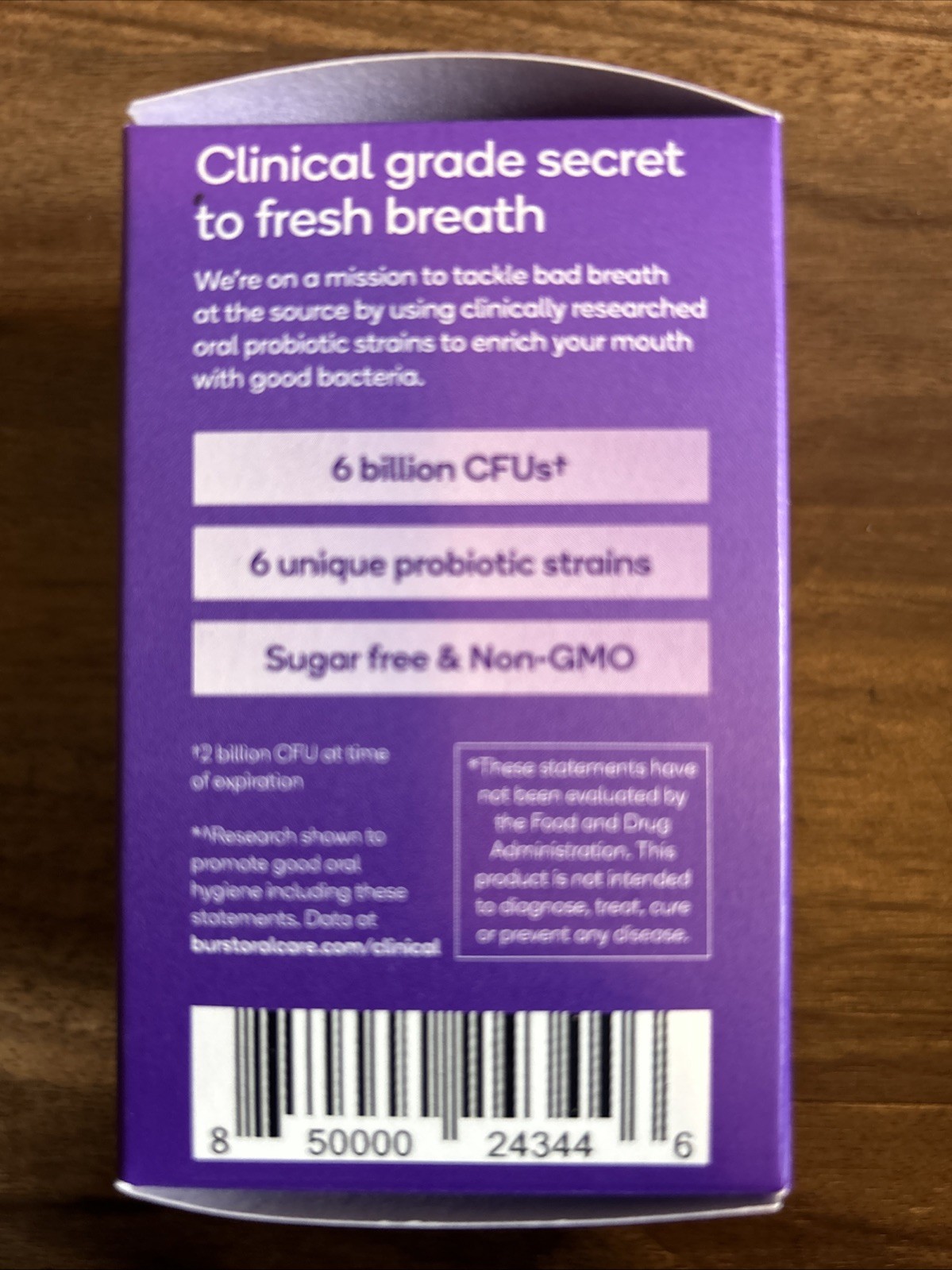 Burst Dental Probiotics 45 Count for Healthy GUMS FRESH BREATH 11/2026 Sealed