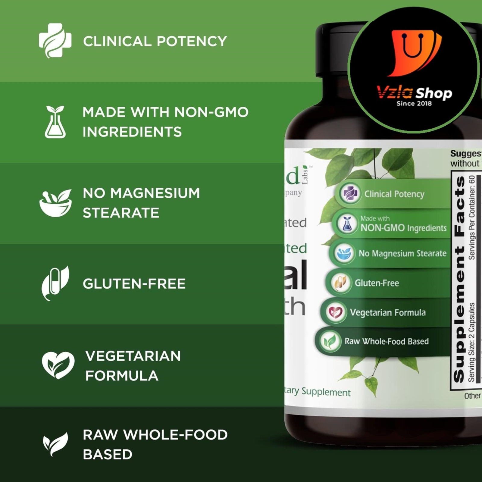 EMERALD LABS Adrenal Health – Stress Relief, Energy Support & Restorative Sleep