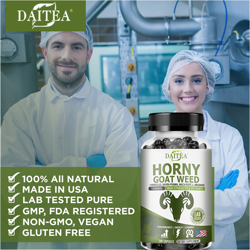 Horney Goat Weed 800mg Cpas for Men & Women-with Maca, Ginseng, L-Arginin
