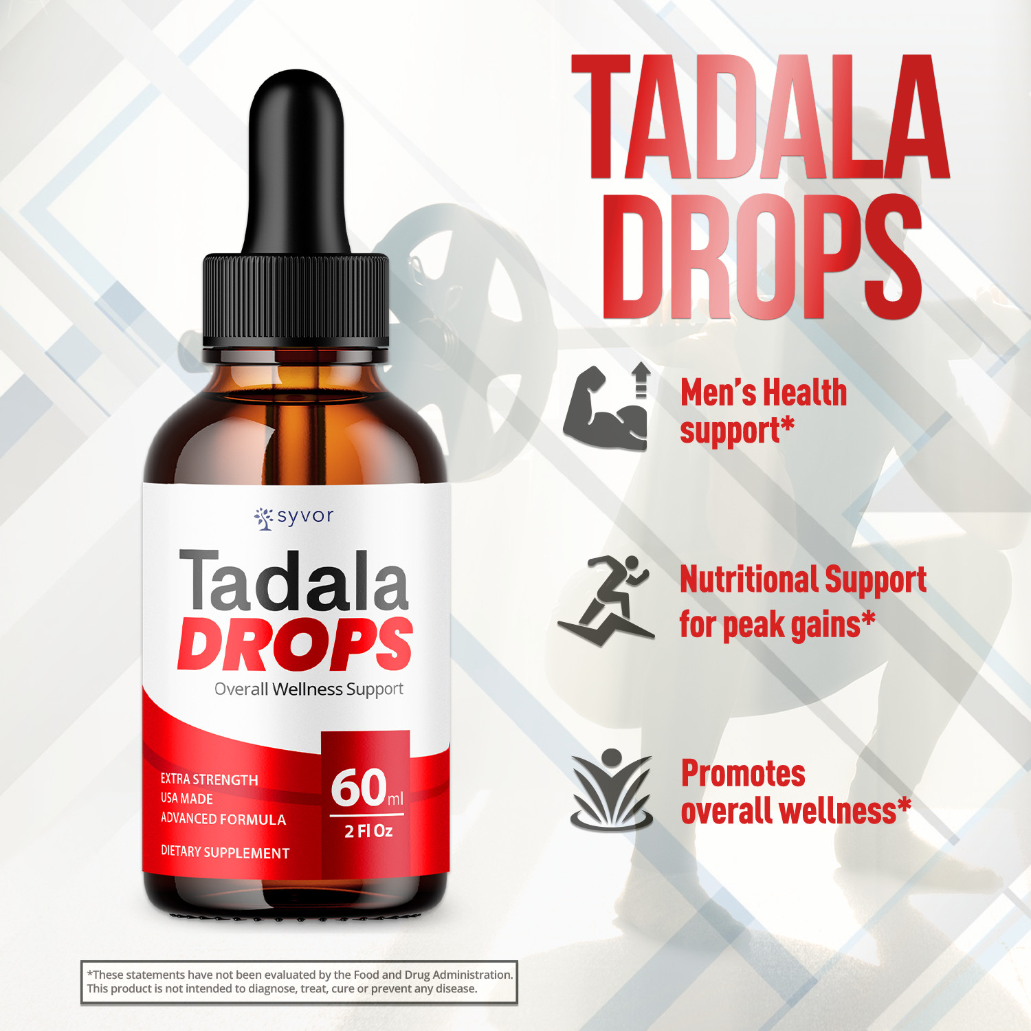 (5 Pack) Tadala Male Support Drops Advanced Vitamin Tadala Supplemen 150 Serving