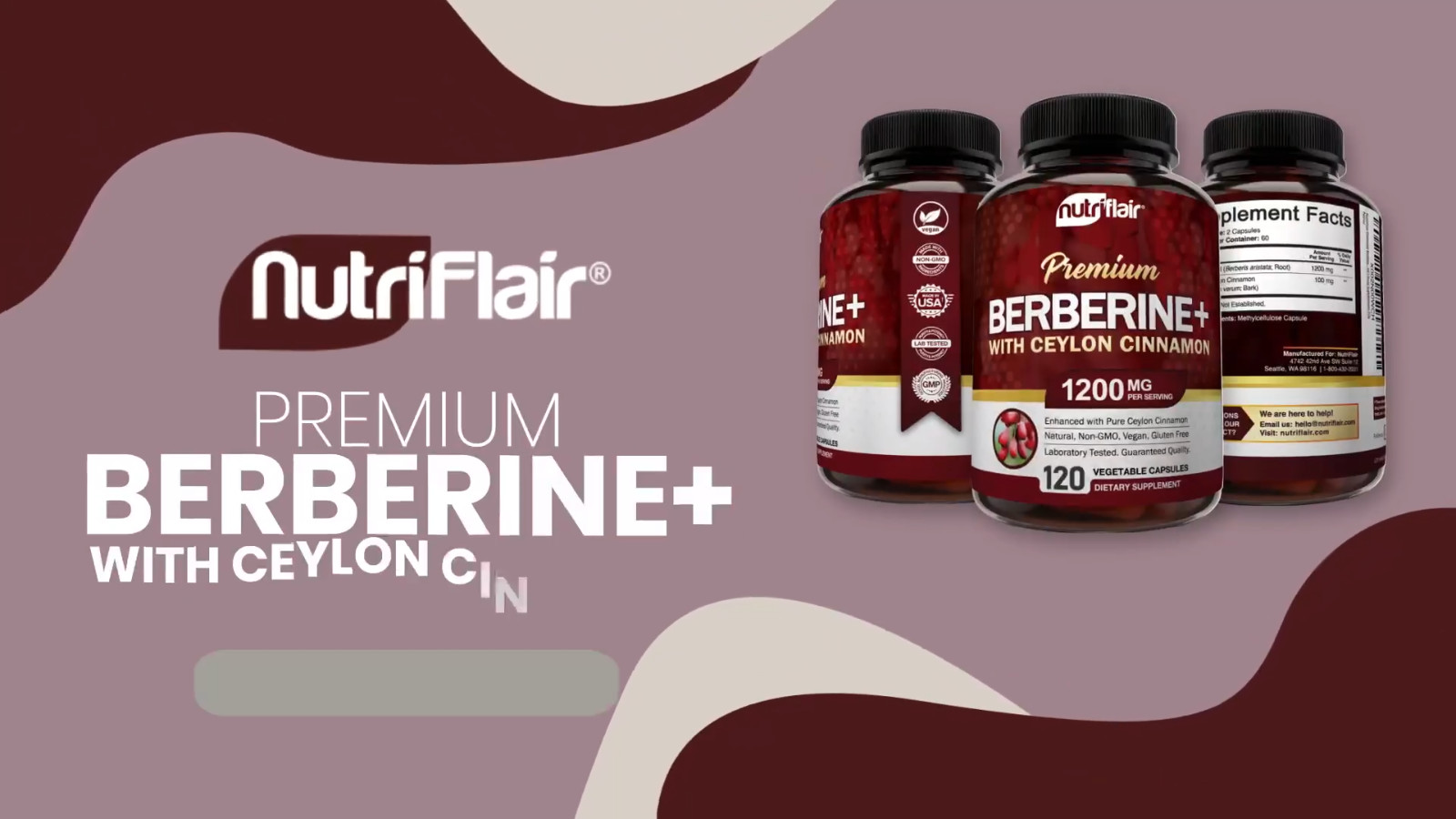 Premium Berberine + Ceylon Cinnamon 120 Capsules – Balanced Digestive Health