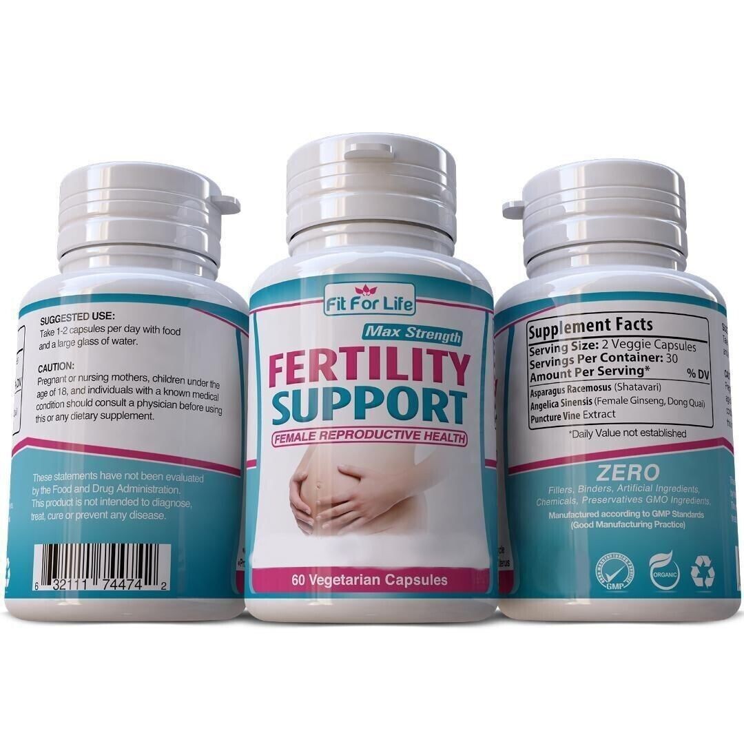 PREGNANCY FEMALE FERTILITY REPRODUCTIVE NATURAL HEALTH CONCEPTION AID 60 CAPS