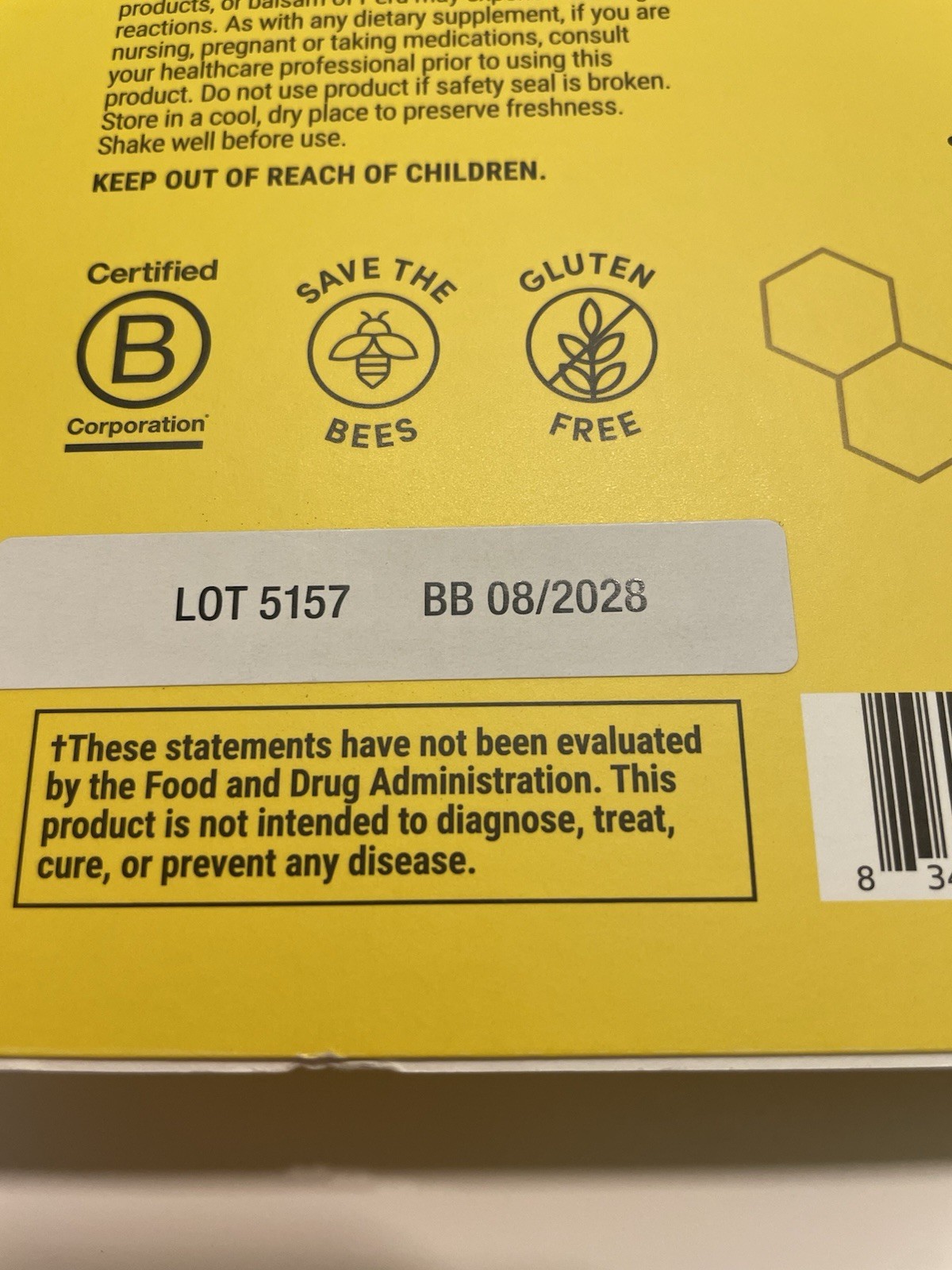Beekeepers Naturals Propolis Immune Throat Spray Vitamin C Honey 1.5 Oz EX08/28
