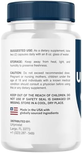 Valdivia Uriprostat 180 Capsules 3 Pack Men’s Health Supplement Made in USA Male
