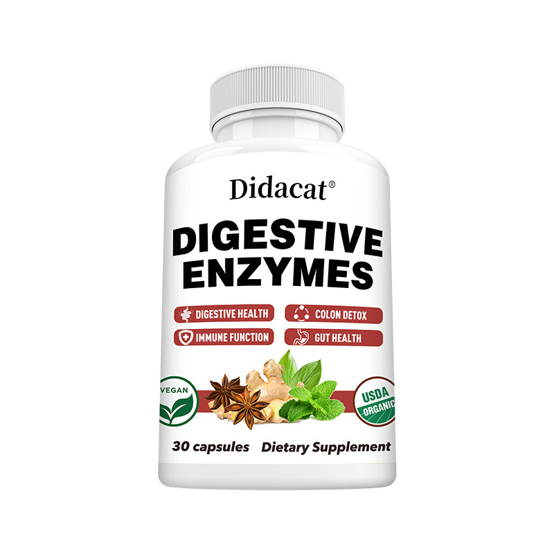 Digestive Enzymes for Colon Detox,Gas,Constipation & Bloating Relief 30-120 Caps